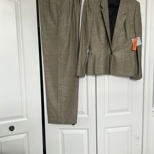 Classic vintage suit silk and wool fabric